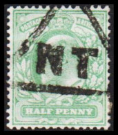 1902 - 1913. ENGLAND. Edward VII. HALF PENNY With Interesting Cancel NT. (Michel 103) - JF560912 - Gebruikt