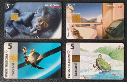 Switzerland 4 Chip Phonecards Used + GIFT - Schweiz