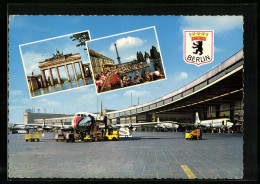 AK Berlin-Tempelhof, Zentralflughafen, Flughafengebäude Mit Flugzeugen - Otros & Sin Clasificación