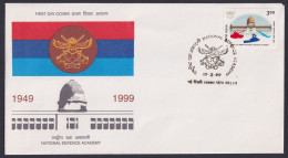 Inde India 1999 FDC National Defence Academy NDA Military Tank Warship Aircraft Airplane Army Navy Airforce Ship Cover - Briefe U. Dokumente