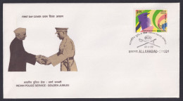 Inde India 1999 FDC Indian Police Service, IPS, Policia, Polizei, Jawaharlal Nehru, Civil Service, Bureaucracy, Cover - Briefe U. Dokumente
