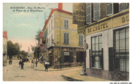 CAR-ABRP8-0692-02 - SOISSONS - Rue Saint-martin Et Place De La République - Soissons
