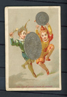 CHROMO - "G. VELTI" (HORLOGERIE) - MACON (UNE BELLE GROSSE CAISSE EN ARGENT)  7,5X11  CM. !! - Au Bon Marché