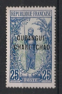 OUBANGUI - 1915-18 - N°YT. 8 - Guerrier 25c Bleu Et Vert - Neuf* / MH VF - Ungebraucht