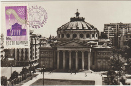 Carte Maximum ROUMANIE N°Yvert 2415 (Athénée Roumain)  Obl Sp Ill 1er Jour 1968 - Maximum Cards & Covers