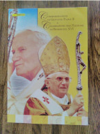 FOLDER - COMMEMORAZIONE DI GIOVANNI PAOLO II - CELEBRAZIONE DELL' ELEZIONE BENEDETTO XVI - POSTE ITALIANE  - ANNO 2005 - Christianity