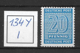Sowjetische Besetzung SBZ West-Sachsen Mi. Nr. 134Y Plattenfehler I Postfrisch Mnh (021) - Postfris