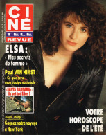 Ciné Revue B N°25 Du 20 Juin 1991 Elsa (couv1), Paul Van Himst - Cine / Televisión