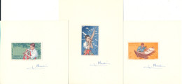 France Laos 1958 Les Musiciens Timbres Signés Du Graveur Pheulpin - Laos