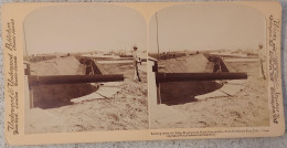 CHINE TAKU REGARD SUIVANT LE COURS DE LA RIVIERE PEIHO VERS FORTERESSE STEREOSCOPIQUE SUR CARTON 18X9CM - Fotos Estereoscópicas