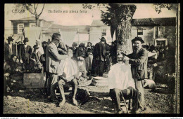 CEZAR -BARBEIROS E CABELEIREIROS- (RARO) Barbeiro Em Plena Feira. ( Ed. Antonio Ramos ) Carte Postale - Aveiro