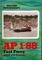 Brochure British Hovercraft AP1-88 | Fast Ferry | Dépliant Publicitaire Vintage - Altri & Non Classificati