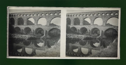 R.12  #D   Plaque De Verre Stéréo  Positive  ANCIEN AQUEDUC D'EAU 13X6CM - Glasdias