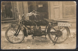 Foto-AK Motorrad F. N. 4 Zylinder, Kennzeichen BXXIV503 - Motorräder