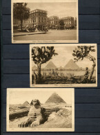 EGYPTE LE CAIRE LOT 3 OLD POSTCARDS - Kairo