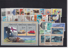 Faroe Islands 1989-1990 - Full Years MNH ** - Färöer Inseln