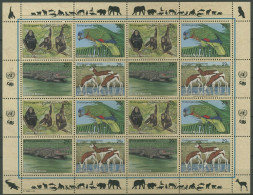 UNO New York 1994 Gefährdete Arten 663/66 ZD-Bogen Postfrisch (C13742) - ONU