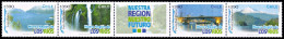 CHILE-2007-LOS RIOS REGION-LAKE,BRIDGE,VOLCANO-HORIZ.STRIP OF 4+CENTRAL LABEL -MNH - Chile