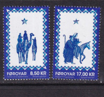 2015 Faroe Islands Christmas Noel Navidad Complete Set Of 2 MNH @ BELOW FACE VALUE - Färöer Inseln