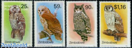 Zimbabwe 1993 Owls 4v, Mint NH, Nature - Birds - Owls - Zimbabwe (1980-...)