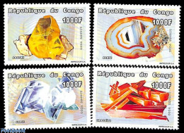 Congo Republic 1999 Gemstones 4v, Mint NH, History - Geology - Sonstige & Ohne Zuordnung