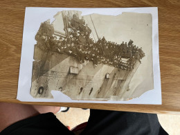 Vintage Large Photo Troops Transport On SS Lapland 1918, RED STAR LINE - Otros & Sin Clasificación