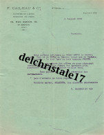 93 0021 ST DENIS SEINE 1922 Laveurs De Laines Friseurs De Crins F. CAILHAU & Cie Rue Suger à M. ROBERT - Kleidung & Textil