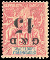 *  47c  15c. S/50c. Rose. Variété Surcharge "renversée". SUP. - Altri & Non Classificati