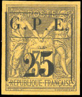 *  2b  25 S/35c. Violet-noir S/jaune. Variété 25 Avec Gros "5". SUP. - Altri & Non Classificati