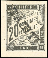 *  8  Timbres-Taxe. 20c. Noir. Petit Coin De Feuille. SUP. - Andere & Zonder Classificatie