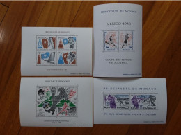 MONACO - 4 BF Anni '80/'90 - Nuovi ** (sottofacciale) + Spese Postali - Ungebraucht