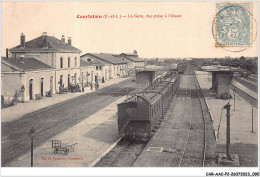 CAR-AACP2-28-0136 - COURTALAIN - La Gare, Vue Prise à L'ouest - Train - Courtalain