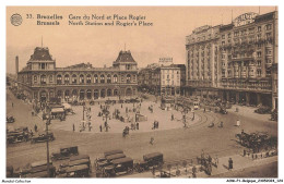 AOMP1-0063-BELGIQUE - BRUXELLES - Gare Du Nord Et Place Rogier - Places, Squares
