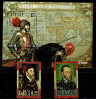 2000 España Espagne Spain Ed 3697/3699 Yv BF-82 Mi Block 76 Sc 3028 500 Aniversario Carlos V **MNH N - Unused Stamps