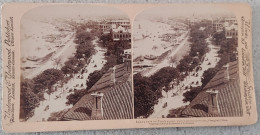 CHINE SHANGHAI REGARDANT AU SUD DANS LE QUARTIER FRANCAIS VERS VILLE INDIGENE   STEREOSCOPIQUE SUR CARTON 18X9CM - Fotos Estereoscópicas