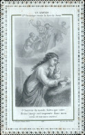 Bn22 Antico Santino Merlettato-holy Card Via Crucis - Imágenes Religiosas
