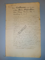 Manuscript Willem, Koning Van De Nederlanden 1815  (V3950) - Manuscritos