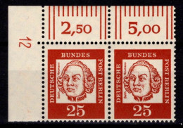 Berlin 205 DZ Postfrisch ER-Paar Mit Druckerzeichen 12 Neben Feld 1 Oben #NE238 - Autres & Non Classés