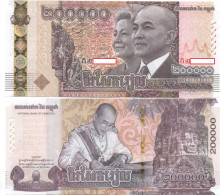 CAMBODGE / Banknote / 200.000Riels - 2024 King Norodom Sihamoni ( UNC ) - Cambodge