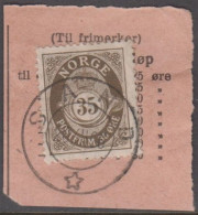 1910. Posthorn. 35 øre. LUXUS SAND - 28. XII. 26 - Gebraucht