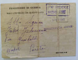 Bo390 Franchigia Militare  Prigioniero Di Guerra Per Parete Caserta - Franchigia