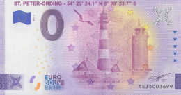 0 - Euro - Souvenir-"Banknote" St. Peter-Ording, Leuchtturm Westerheversand, - Autres & Non Classés