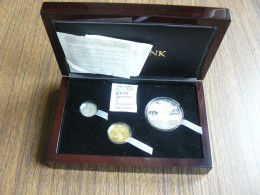 Estonia Republic 90th Anniversary Platinum Gold Silver Set 2008 Box COA #0196 - Estonia