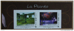 LFV1 La Picardie : Abbaye De Vauclair / Château De Chantilly (autocollants / Autoadhésifs) - 2010-... Illustrated Franking Labels