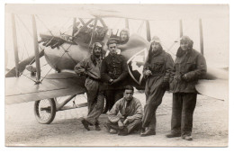 Biplan. Avion Mitrailleur Et Aviateurs à Strasbourg. Carte Photo - 1914-1918: 1ère Guerre
