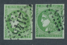 HK-291: FRANCE:  N°42B Obl (2 Teintes) - 1870 Bordeaux Printing