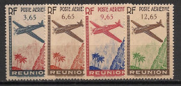 REUNION - 1938 - Poste Aérienne PA N°YT. 2 à 5 - Série Complète - Neuf* / MH VF - Aéreo