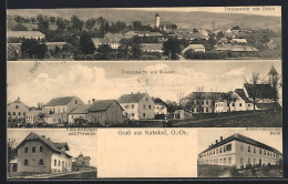 AK Katsdorf /O.-Oe., Villa Seitlinger Und Pointner, Rekobaleszentenheim, Ortsansicht Von Wesen Und Osten - Autres & Non Classés