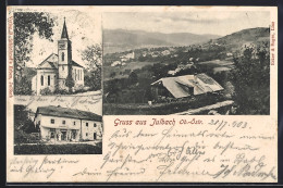AK Julbach /Ob.-Östr., Kirche, Handlung, Ortsansicht Aus Der Vogelschau - Autres & Non Classés