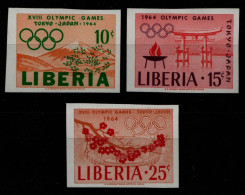 Liberia 1964 - Mi-Nr. 623-625 B ** - MNH - Olympia Innsbruck - Liberia